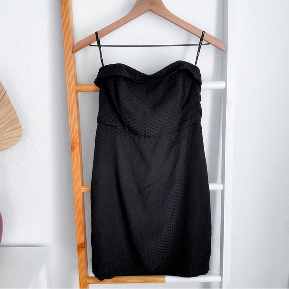 Bardot Strapless Iridescent Polka Dot Mini Length  Dress Corset Front US 6 - Picture 15 of 15